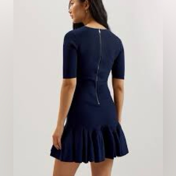Ted Baker London Navy Fit & Flare Mini Dress - Picture 2 of 8